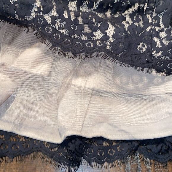 Liberated & Free Genuine Denim Co. Strapless Lace Overlay Dress Sz 8 Cocktail - Picture 8 of 10